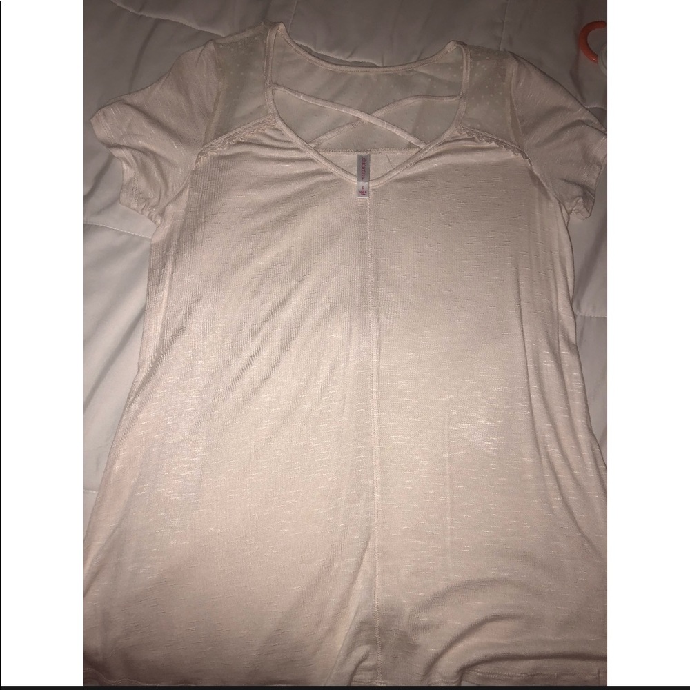 Flowy Cris-cross and lace detail top